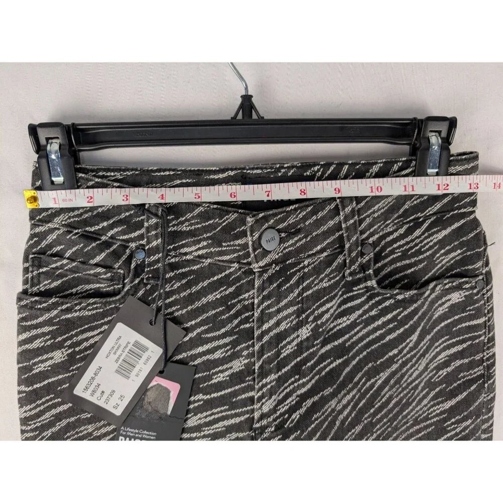 New Paige Jeans Womens‎ Size 25 Hoxton Ultra Skinny Black & White Zebra Print